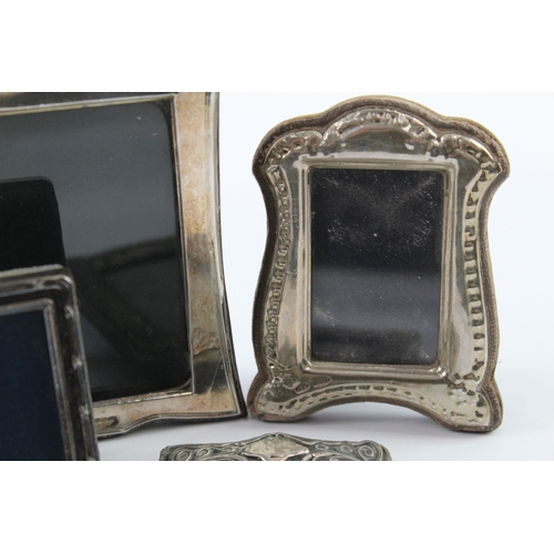 331 - 6 x Antique / Vintage .925 Sterling Silver Small Photograph Frames (295g)