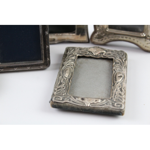 331 - 6 x Antique / Vintage .925 Sterling Silver Small Photograph Frames (295g)