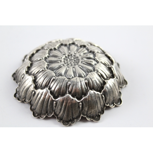 340 - Vintage 1970's Buccellati Stamped .925 Sterling Silver Small Poppy Dish (40g)