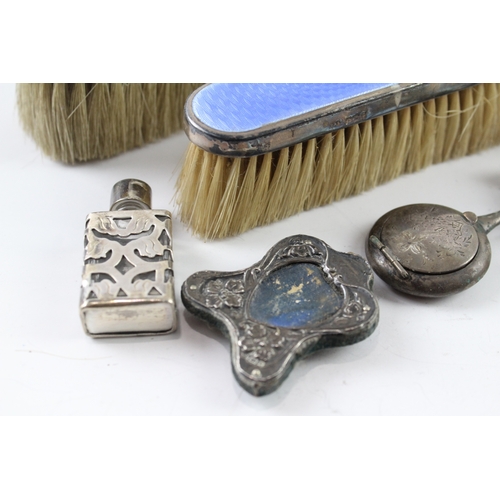 359 - 9 x Antique / Vintage .925 Sterling Silver Ladies Vanity Inc Enamel Etc (335g)