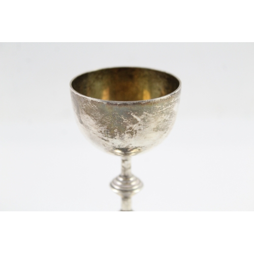 365 - Vintage Hallmarked 1943 London Sterling Silver Religious Chalice / Cup (80g)