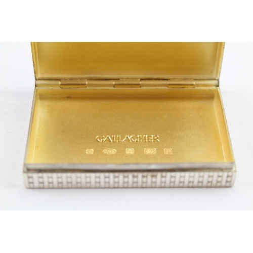 369 - Modern Hallmarked 2014 Sheffield Sterling Silver Snuff / Trinket Box (86g)