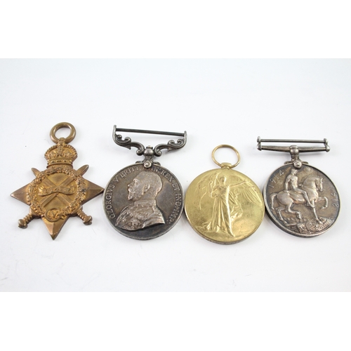 373 - WW1 1914-15 Star Trio Long Service Medal Group T-419 AMT S.Sgt Wooff AOC-RAOC x4