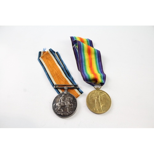 380 - WW1 Medal Pair 5854 Pte J. Macintosh A&SH x 2