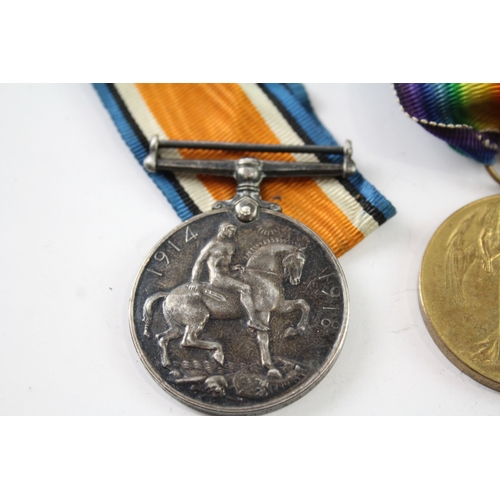 380 - WW1 Medal Pair 5854 Pte J. Macintosh A&SH x 2