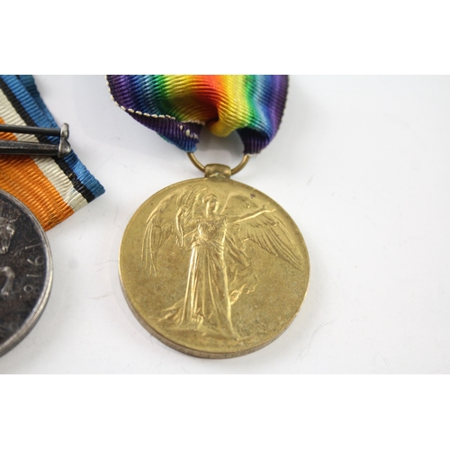 380 - WW1 Medal Pair 5854 Pte J. Macintosh A&SH x 2