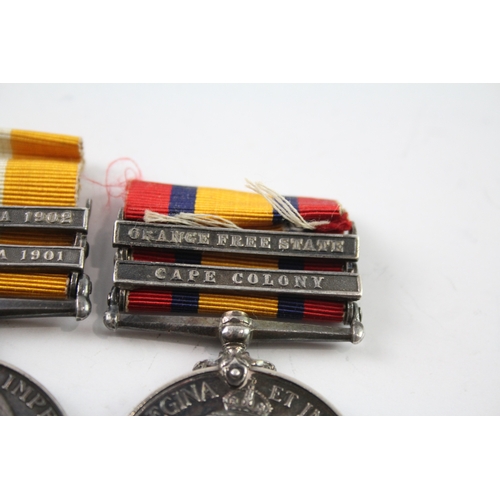 382 - Boer War QSA-KSA Medal Pair 5851 Pte J. Thornley E. Lancs Regt x 2