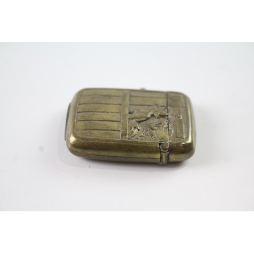 385 - Antique Novelty Brass Vesta Case