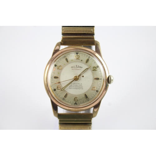 438 - Mens Vintage Delbana Gold Tone Watch Automatic WATCH RUNS