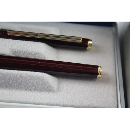 458 - Vintage CHRISTIAN DIOR Burgundy Lacquer Fountain Pen w/ 14ct Gold Nib WRITING