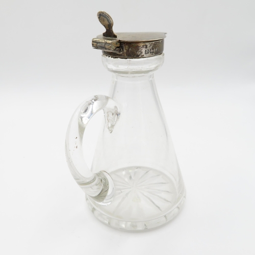 360 - Silver and glass jug