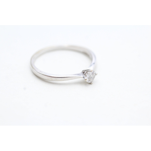 103 - 18ct gold diamond solitaire ring (2.7g) Size U