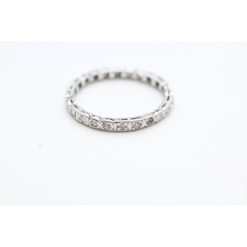 108 - 14ct gold vintage diamond full eternity ring (as seen) (1.6g) Size N