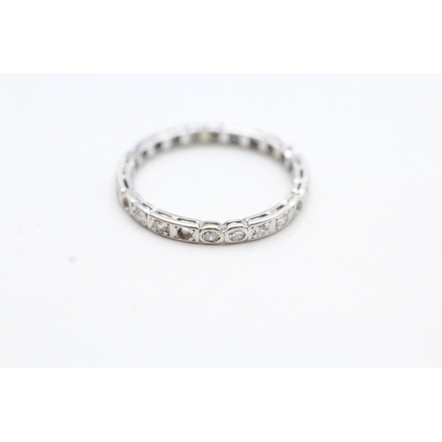 108 - 14ct gold vintage diamond full eternity ring (as seen) (1.6g) Size N