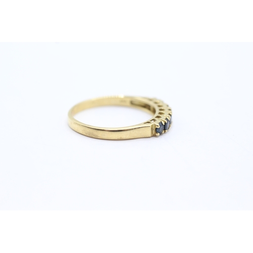 20 - 18ct gold sapphire half eternity rings (2.8g) Size P