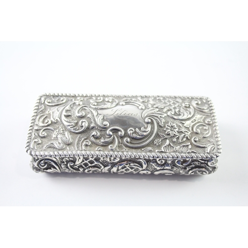 325 - Antique Victorian 1895 Chester Sterling Silver Ladies Trinket Jewellery Box 71g