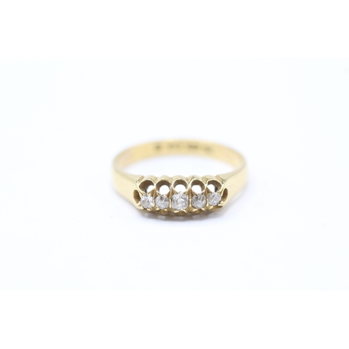 33 - 18ct gold diamond set dress ring (2.7g) Size N