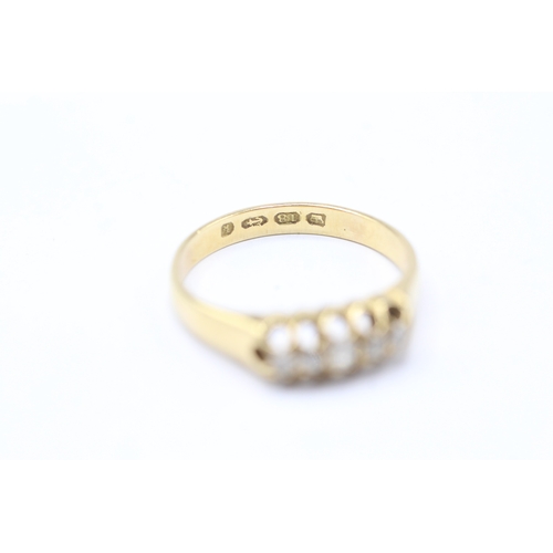 33 - 18ct gold diamond set dress ring (2.7g) Size N