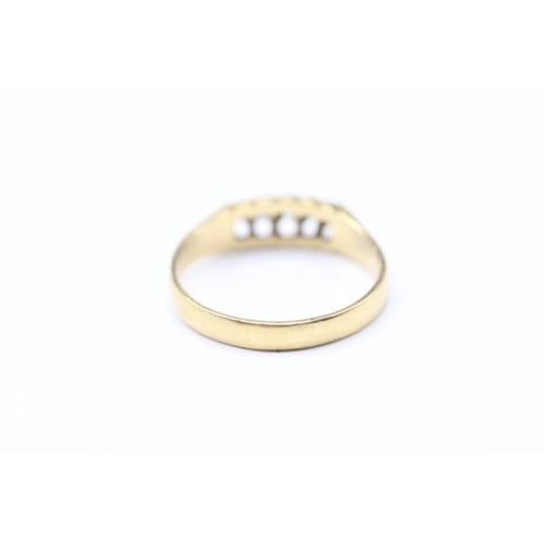 33 - 18ct gold diamond set dress ring (2.7g) Size N