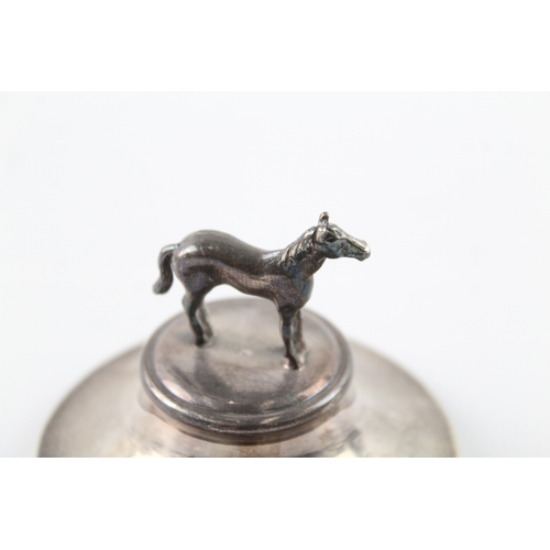 360 - Hallmarked 2004 Birmingham Sterling Silver Horse Finale Paperweight (185g)