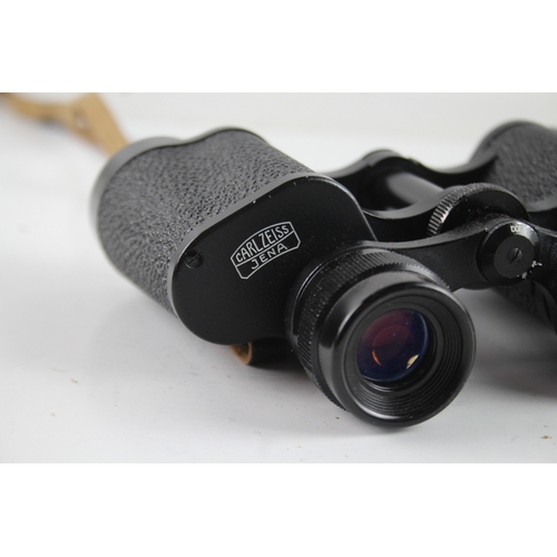 393 - Carl Zeiss Jenoptem 8x30w Multi-Coated Binoculars Working w/ Original Case