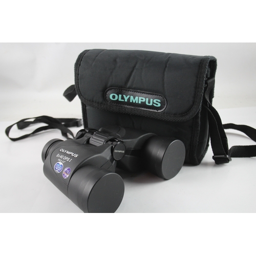 398 - Vintage Olympus DPS I 8x40 Rubber-Coated Binoculars Working w/ Original Case