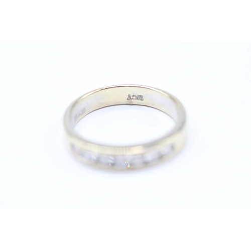 41 - 18ct gold diamond half eternity ring (4.3g) Size O