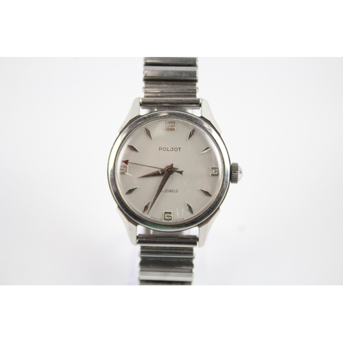 431 - Men's Vintage Poljot White Dial Watch Hand-Wind WATCH RUNS