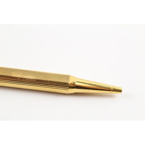 439 - Alfred DUNHILL Gold Plated Cased Ballpoint Pen / Biro WRITING w/ Enamel Detail