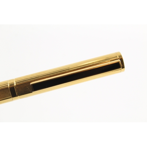 439 - Alfred DUNHILL Gold Plated Cased Ballpoint Pen / Biro WRITING w/ Enamel Detail