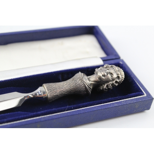 447 - Vintage 1977 Birmingham Sterling Silver Elizabeth II Jubilee Letter Opener (75g)