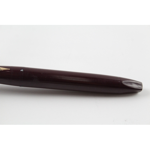 450 - Vintage Sheaffer PFM Pen For Men Burgundy Fountain Pen w/ 14ct Gold Nib WRITING