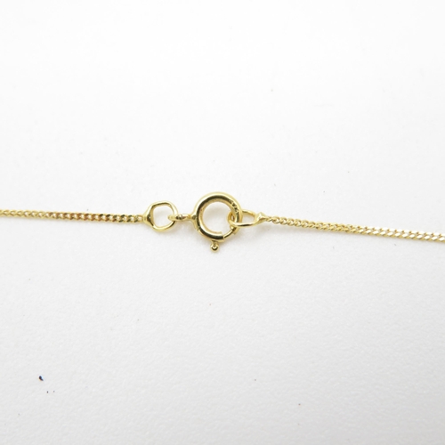 38 - 9ct gold and diamond pendant necklace (1.2g)