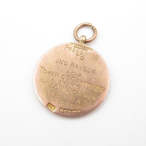 1 - 9ct WW1 gold miners medal (13g)