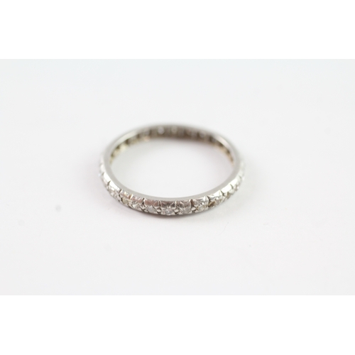 230 - Platinum 900 vintage diamond full eternity ring (1.9g) Size L