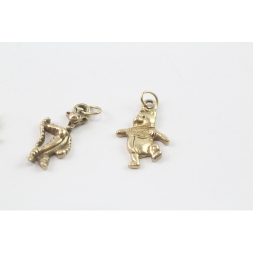 25 - 3 x 9ct gold winnie the pooh, tigger and piglet charms (2g)