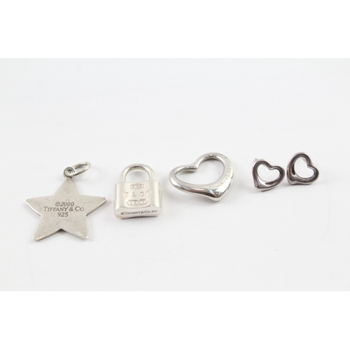 257 - Collection of Sterling Silver Tiffany & Co Jewellery inc. Star, Heart x 4 17g