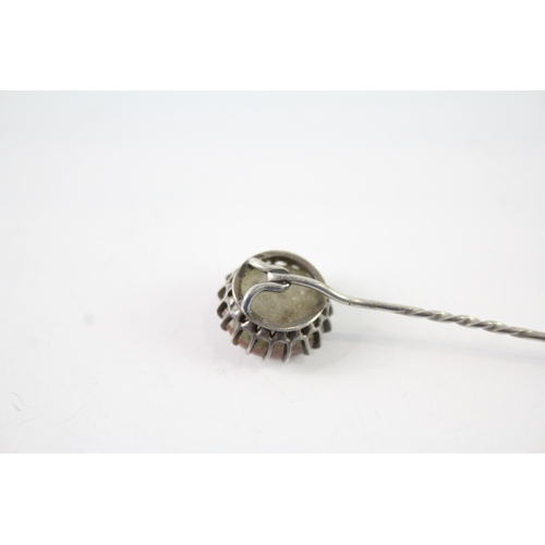 271 - Antique Saphiret Glass Stick Pin 4g