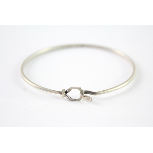 282 - Georg Jensen Sterling Silver Hook Clasp Bangle 9g