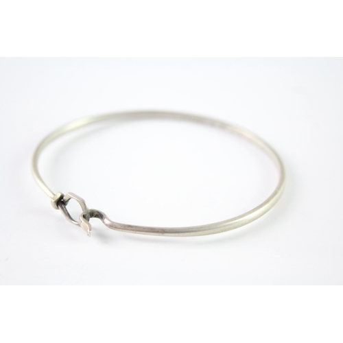 282 - Georg Jensen Sterling Silver Hook Clasp Bangle 9g