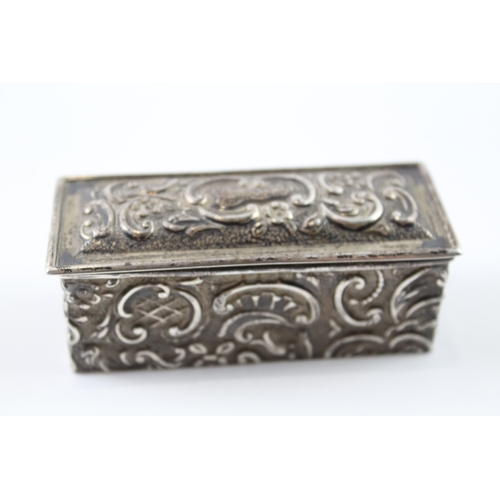 334 - Antique Victorian 1901 Birmingham Sterling Silver Trinket Box (55g)