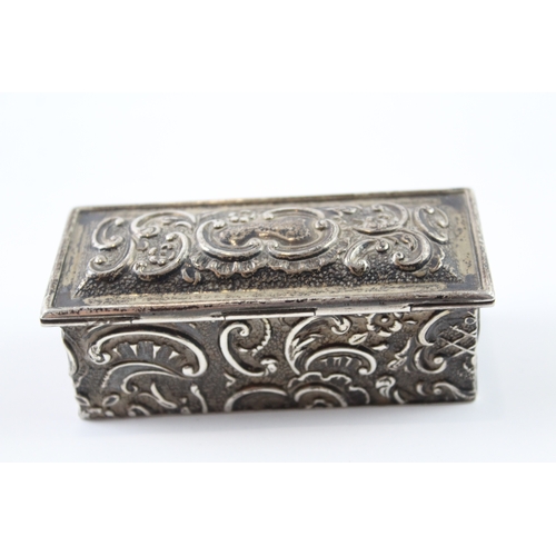 334 - Antique Victorian 1901 Birmingham Sterling Silver Trinket Box (55g)