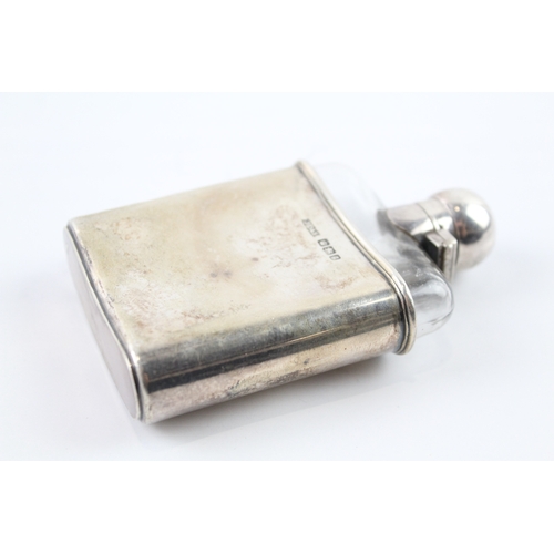 347 - Antique Victorian 1899 Sheffield Sterling Silver Gents Hip Flask (140g)