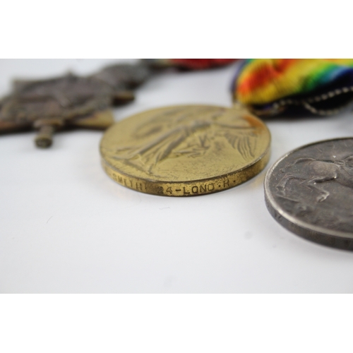 369 - WW1 1914-15 Star Medal Trio 4172 Pte A.E. Smith 24th London Regt x 3