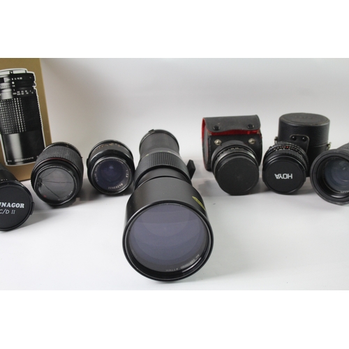 411 - Assorted Vintage Manual Focus Camera Lenses Untested Etc x 7