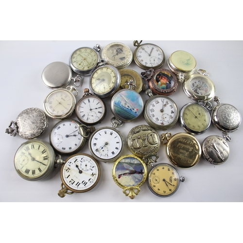 415 - Job Lot Assorted Vintage/Modern Pocket Watches Mechanical/ Quartz UNTESTED