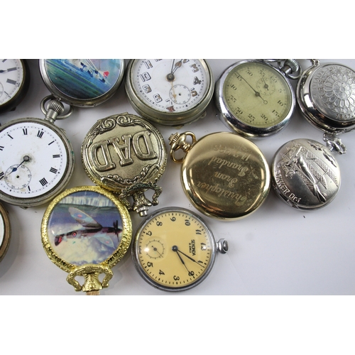 415 - Job Lot Assorted Vintage/Modern Pocket Watches Mechanical/ Quartz UNTESTED