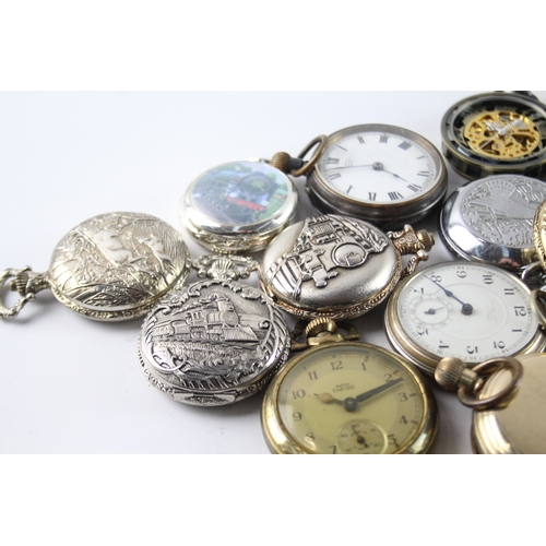 416 - Job Lot Assorted Vintage/Modern Pocket Watches Mechanical/ Quartz UNTESTED