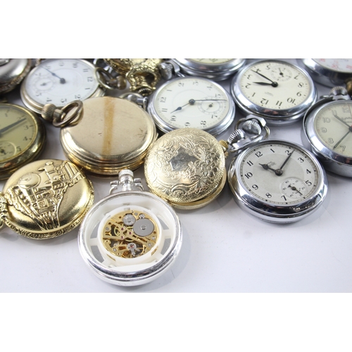 416 - Job Lot Assorted Vintage/Modern Pocket Watches Mechanical/ Quartz UNTESTED