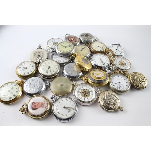 417 - Job Lot Assorted Vintage/Modern Pocket Watches Mechanical/ Quartz UNTESTED